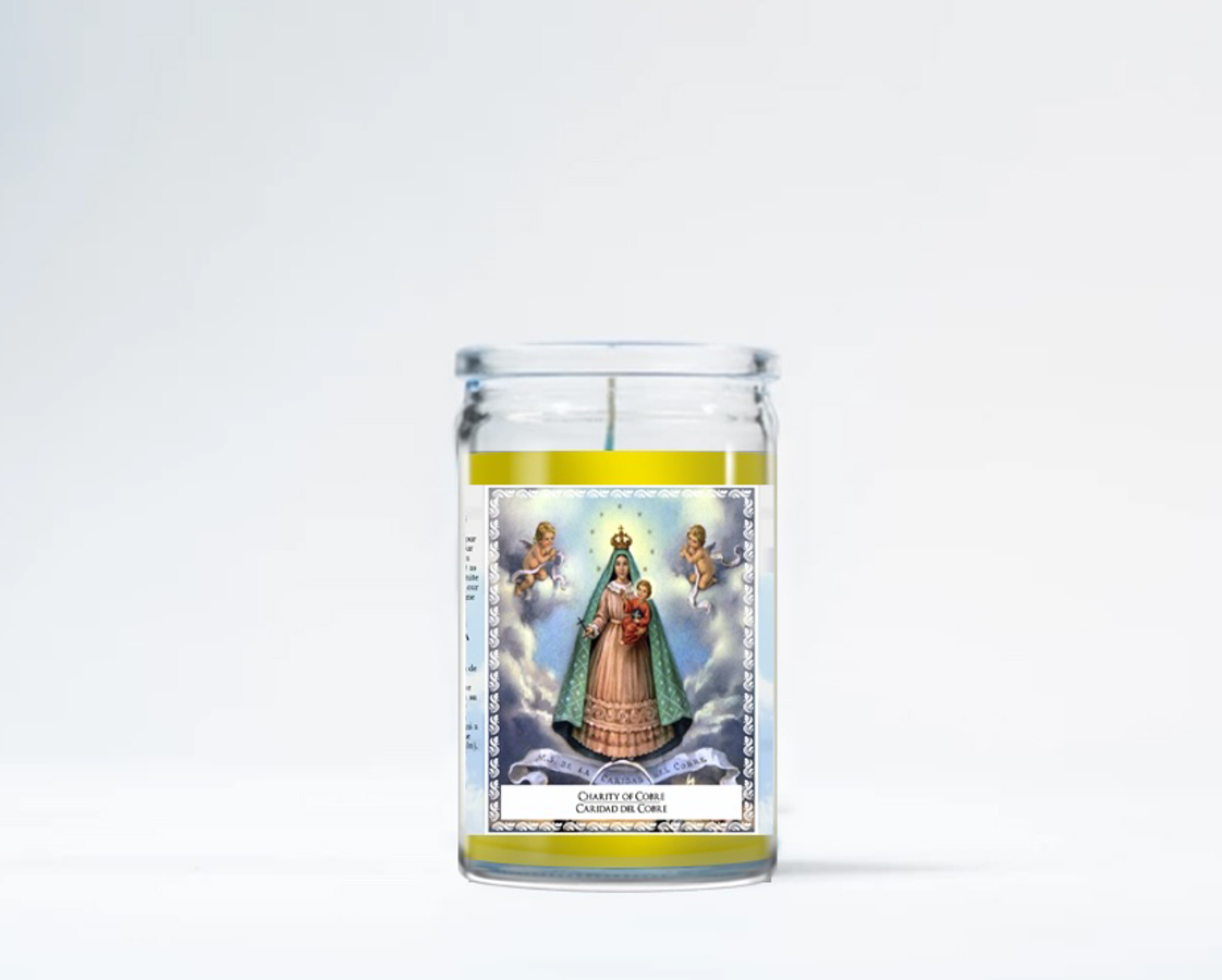 Zafiro Glass Jar Candle 3.5" Charity of Cobre