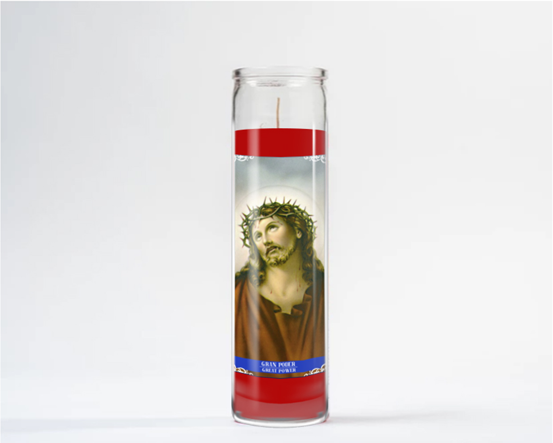 Zafiro Glass Jar Candle 8" Great Power