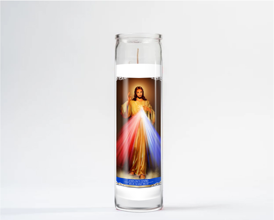 Zafiro Glass Jar Candle 8" Jesus In You I Trust