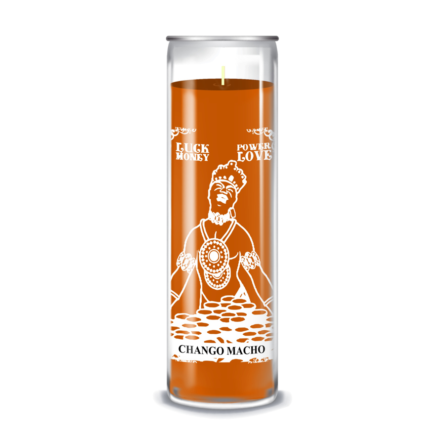 Zafiro Glass Jar Candle 8" Chango Macho