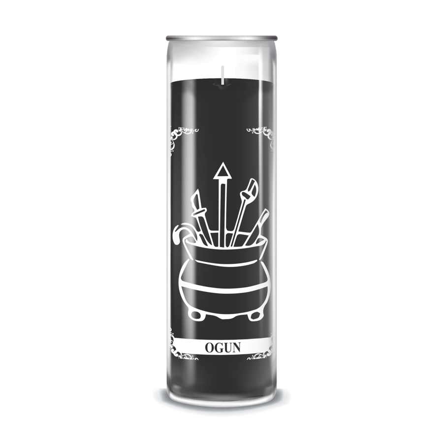 Zafiro Glass Jar Candle 8" Ogun