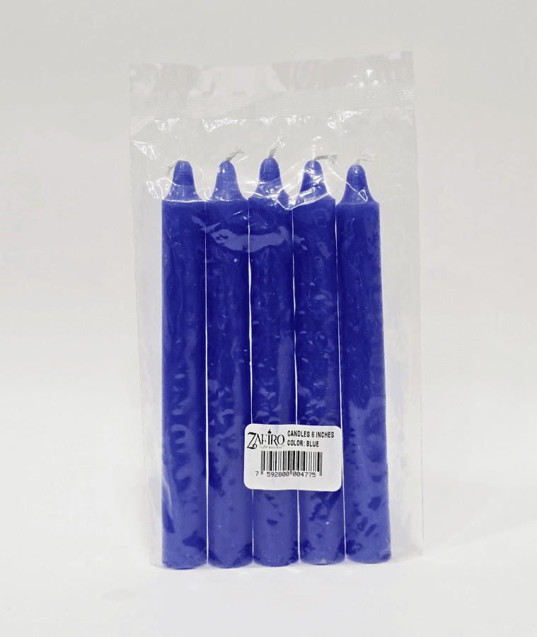 Zafiro Household Candle 6" Blue