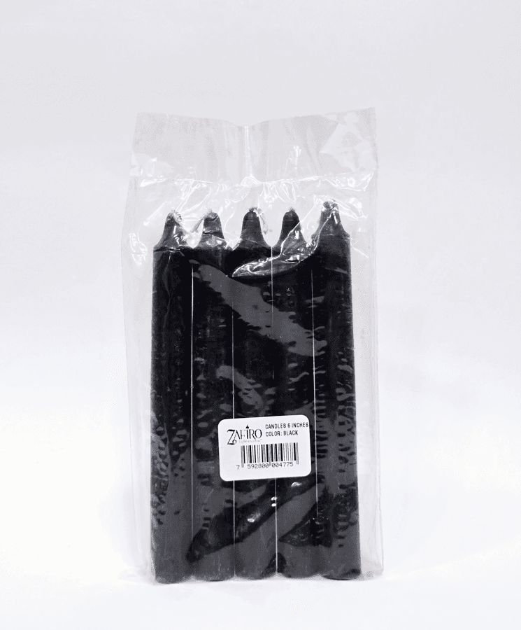 Zafiro Household Candle 6" Black