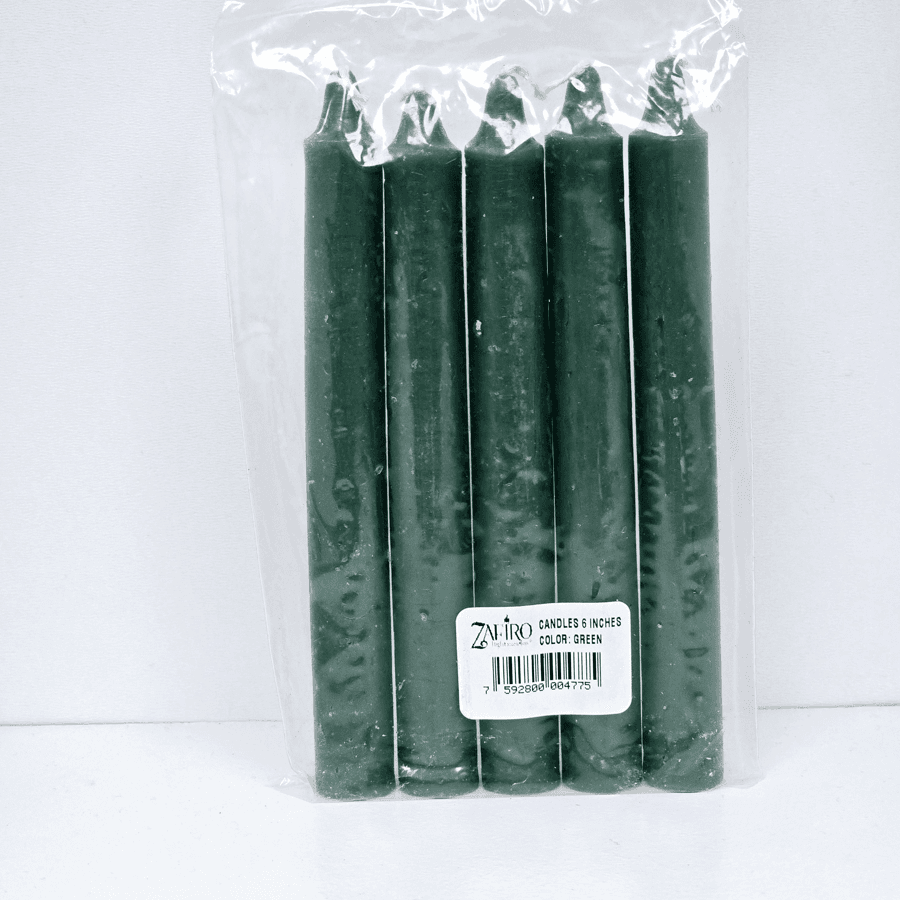 Zafiro Household Candle 6" Green