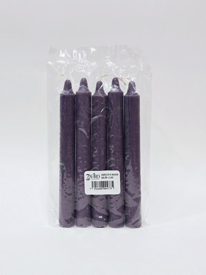 Zafiro Household Candle 6" Lilac