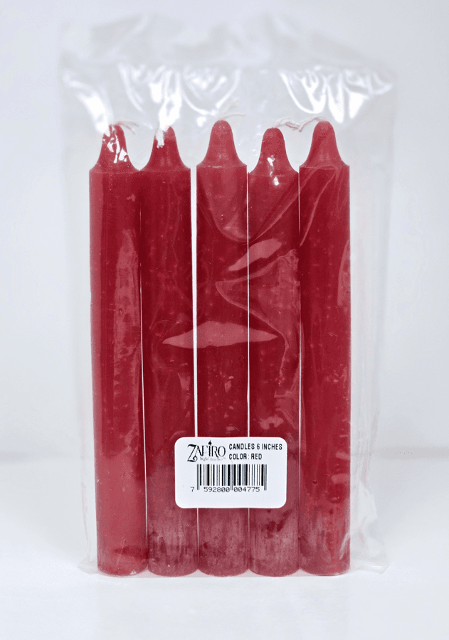 Zafiro Household Candle 6" Red