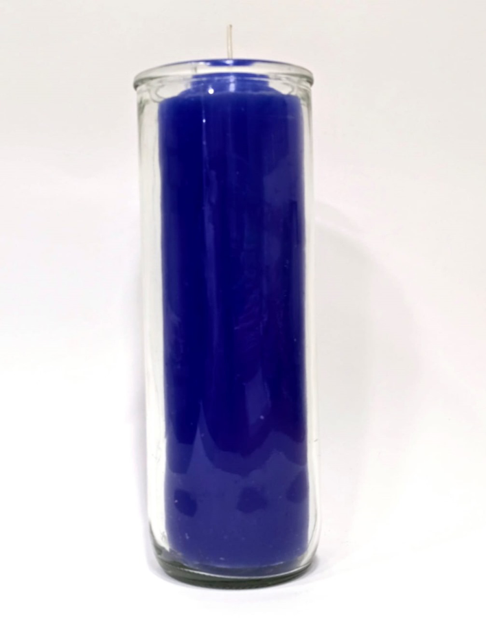 Zafiro Pull Out Glass Jar Candle Blue