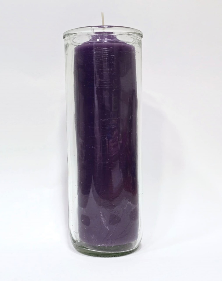 Zafiro Pull Out Glass Jar Candle Purple